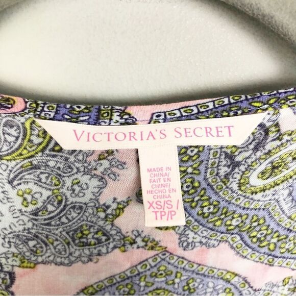 VICTORIA’S SECRET | Fringe Paisley Kimono Beach Swim Cover Up Women’s Size XS/S - Picture 4 of 9